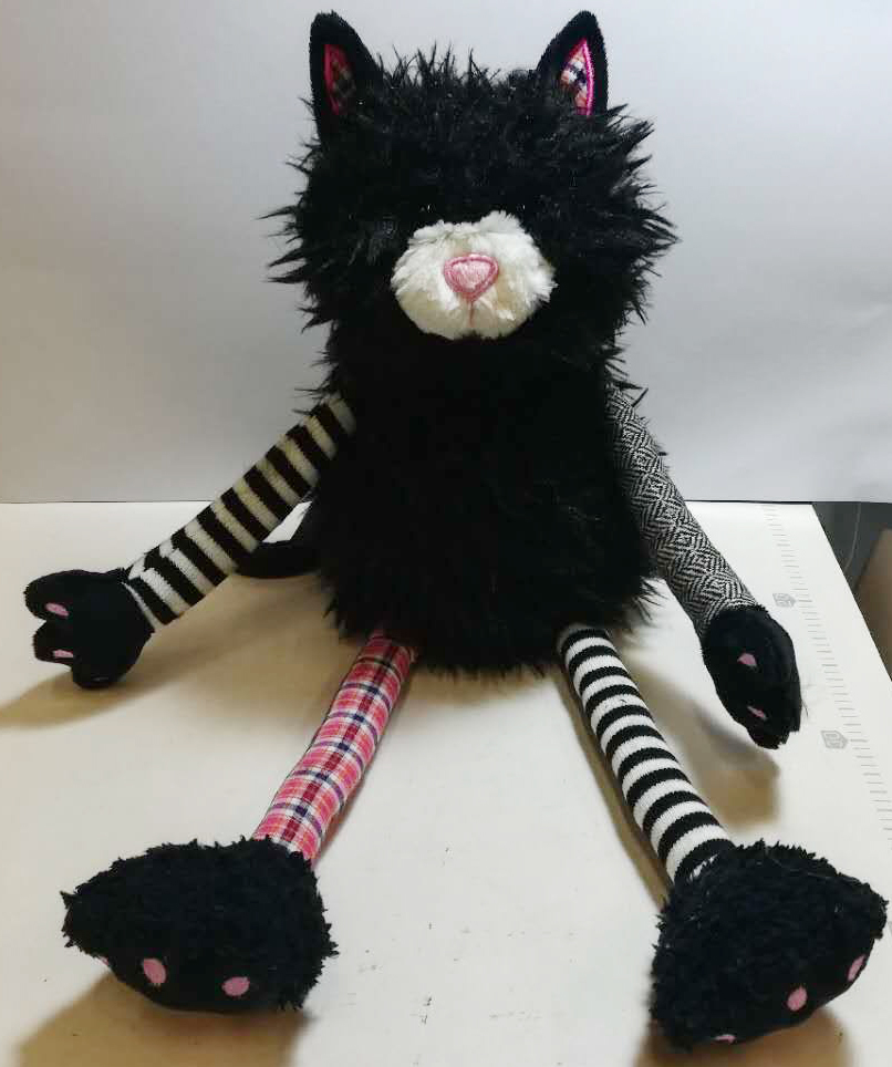 Plush cute black cat