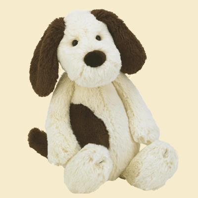 Chinese plush toy of dog grey and white